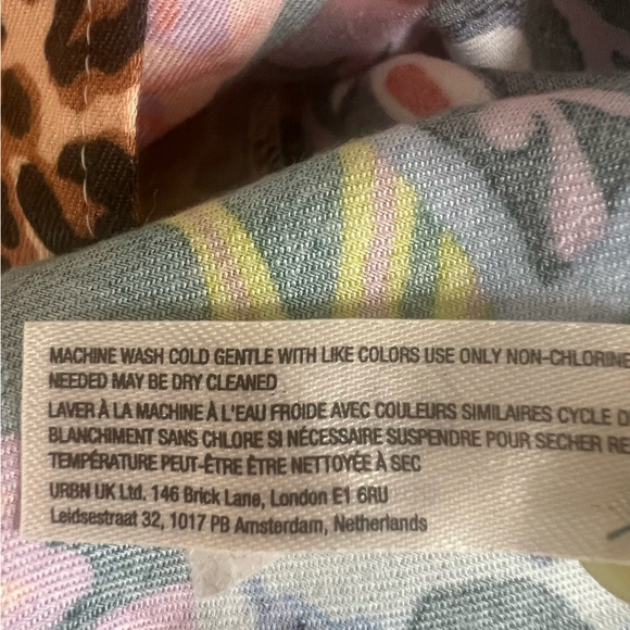 NWT new XS Anthropologie button flannel pajama top multicolor floral pjs - Picture 11 of 17